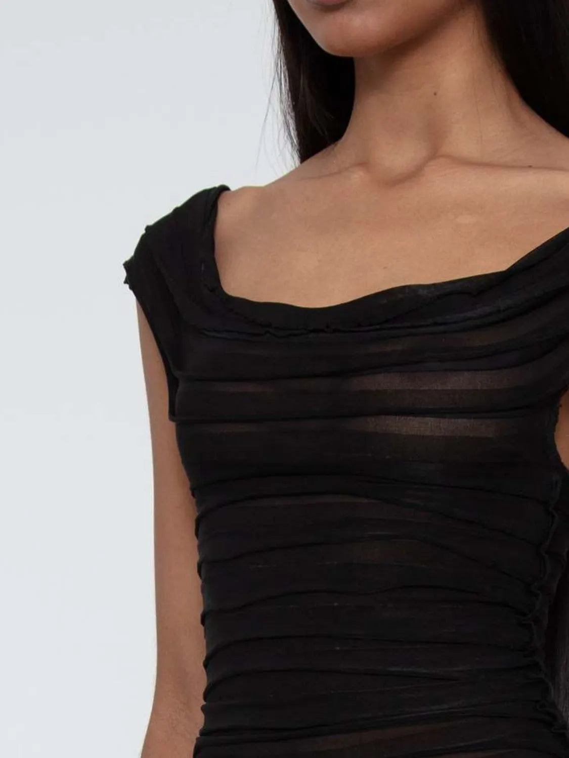 Ruched Solid Tank - cas7m