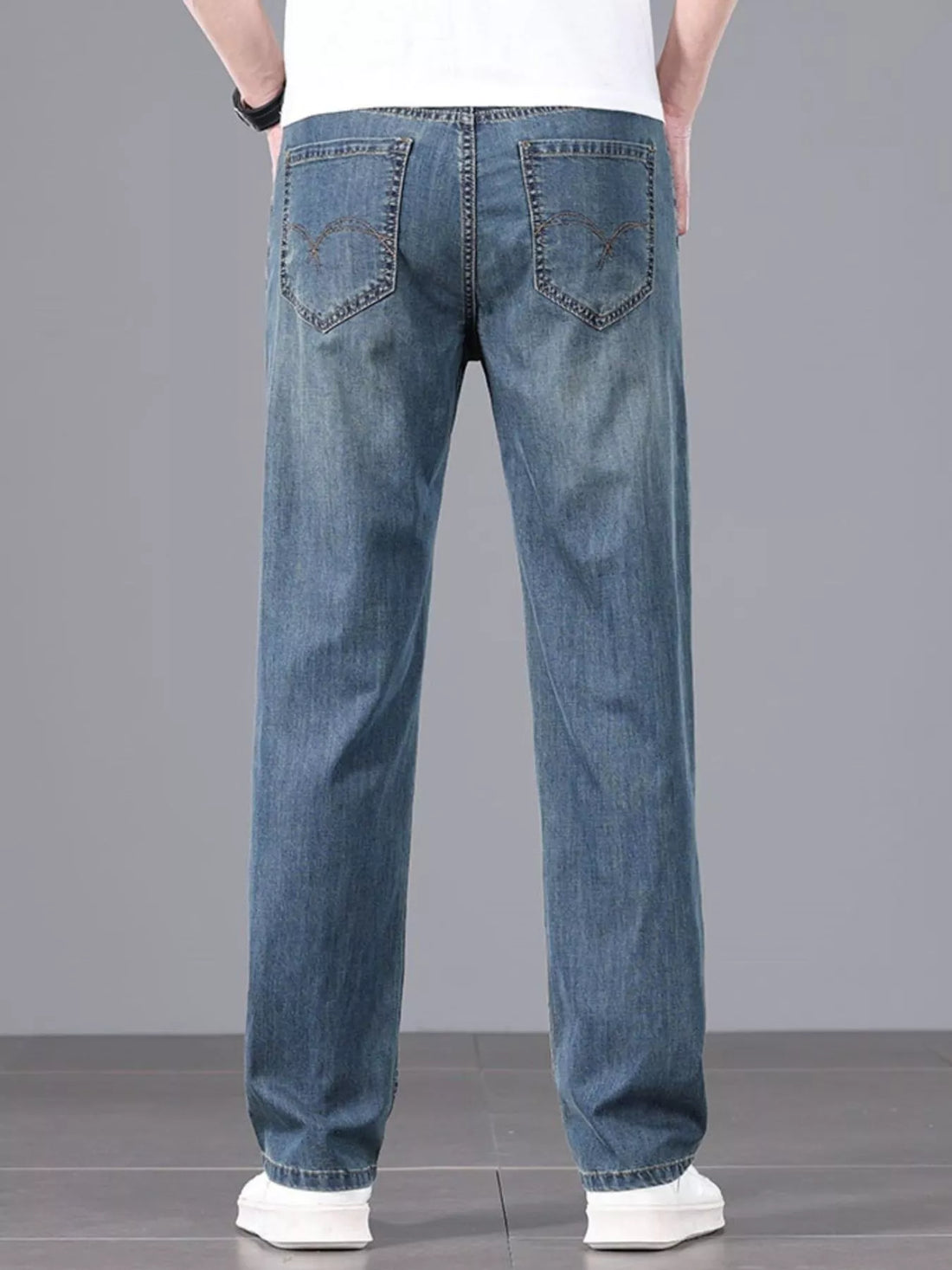 Men's Straight Fit Wash Jeans - cas7m