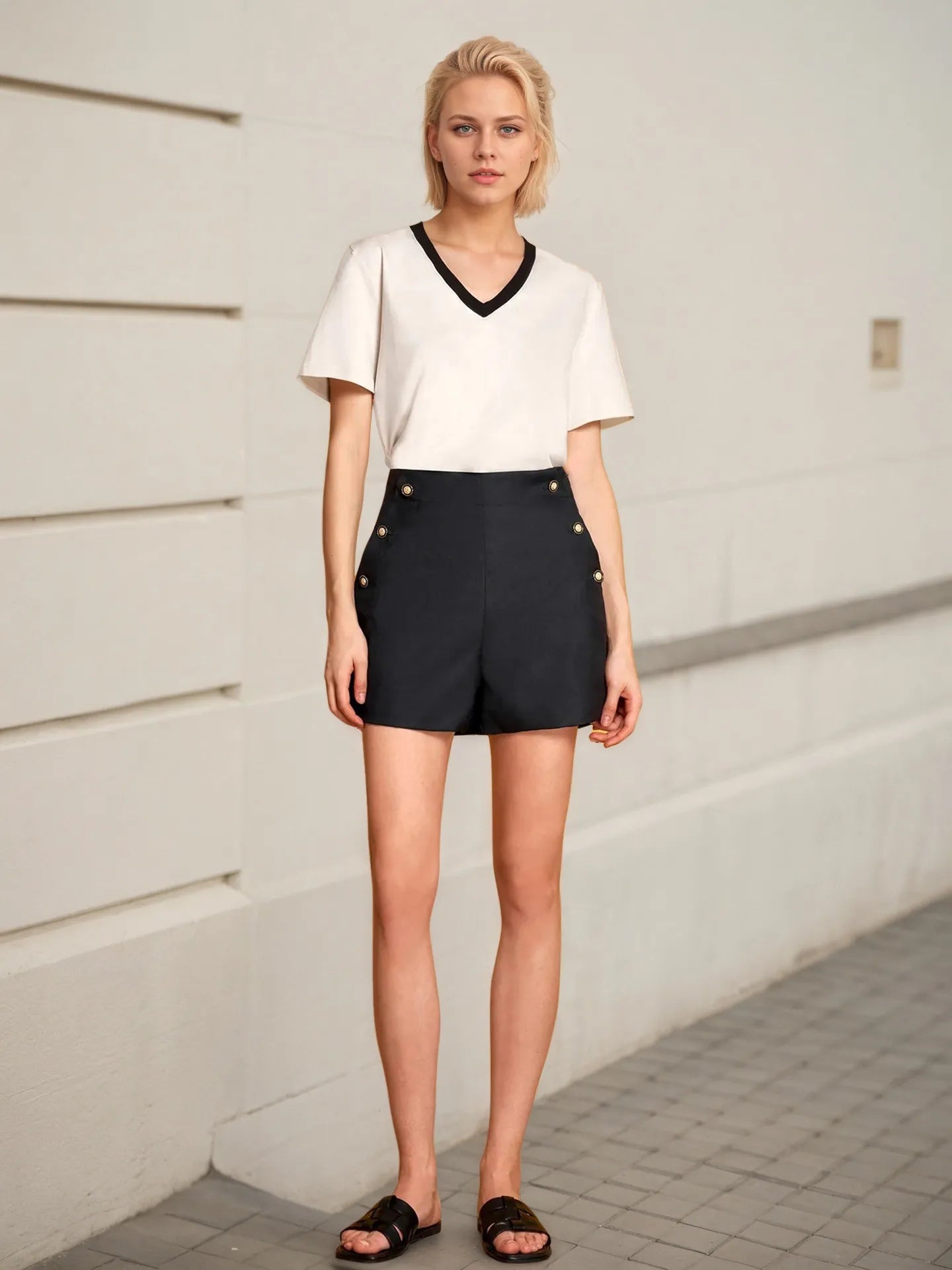 High-Waisted Shorts - cas7m