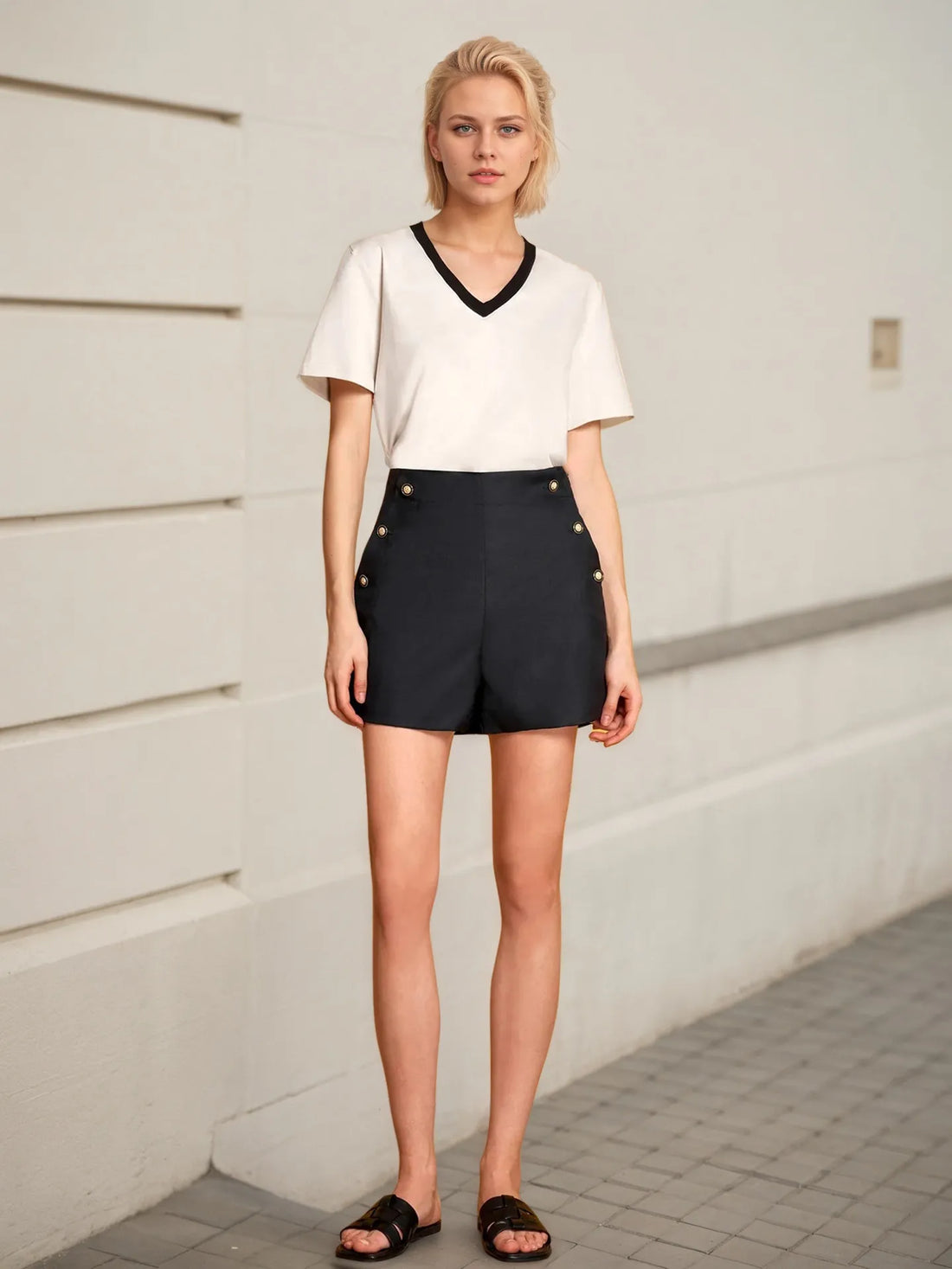 High-Waisted Shorts - cas7m