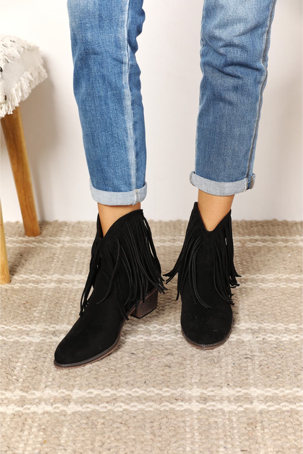 Legend Women's Fringe Cowboy Western Ankle Boots - cas7m