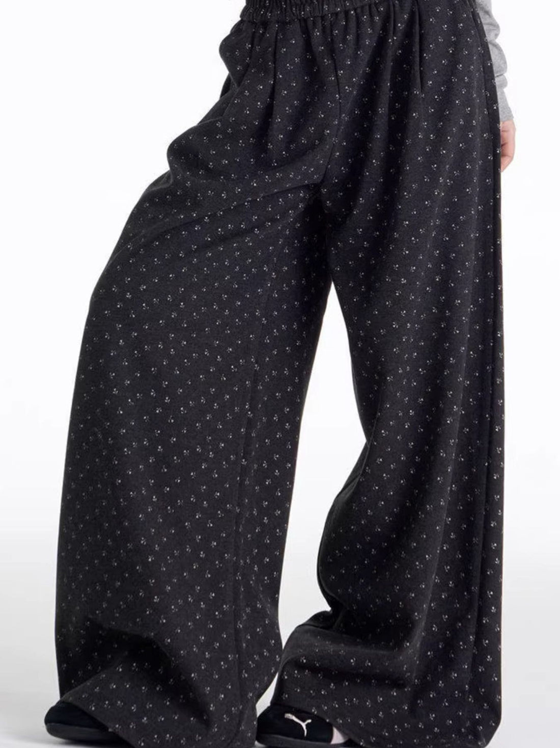 Men's Floral Print Wide Leg Pants - cas7m