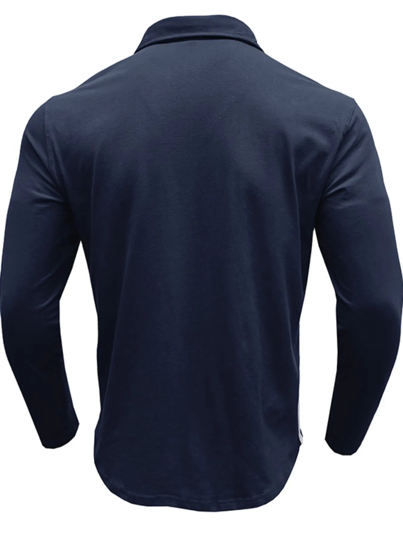 Men's Long Sleeve Polo Shirt with Chest Pocket - cas7m