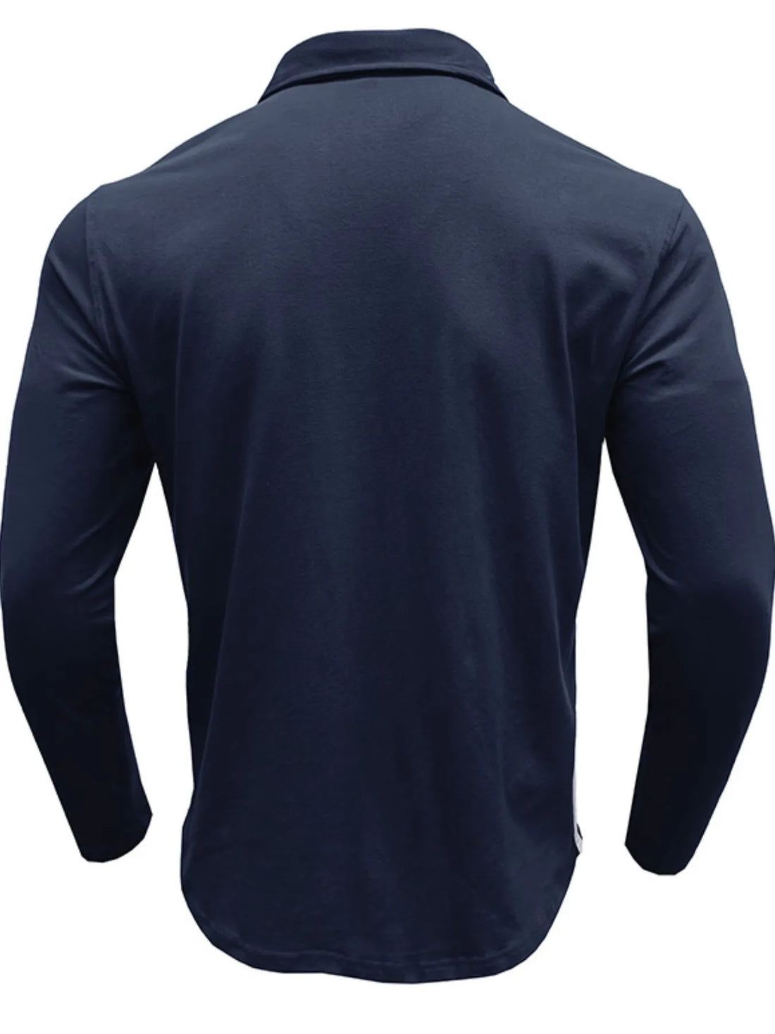 Men's Long Sleeve Polo Shirt with Chest Pocket - cas7m