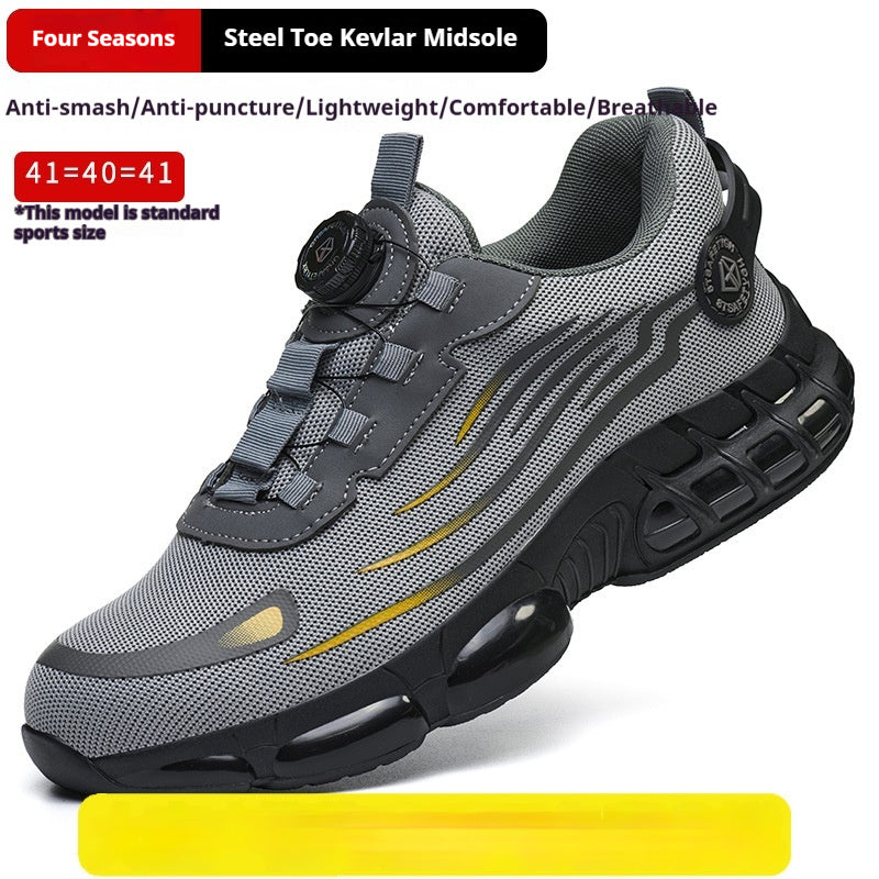 Men's Safety Shoes With Knobs To Prevent Smashing And Shoelace Punctures - cas7m