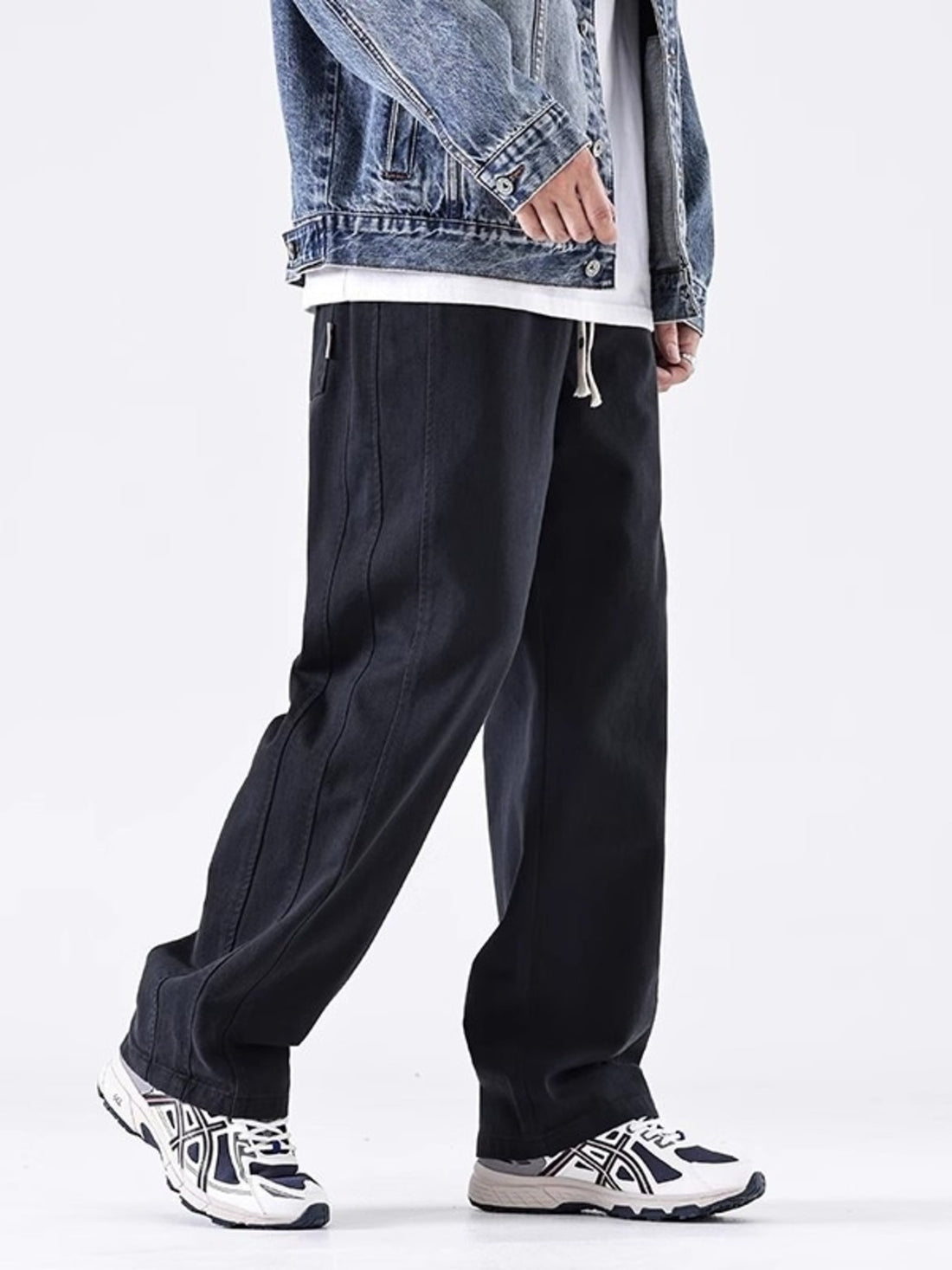 Men's Plus Size Loose Fit Drawstring Casual Pants - cas7m