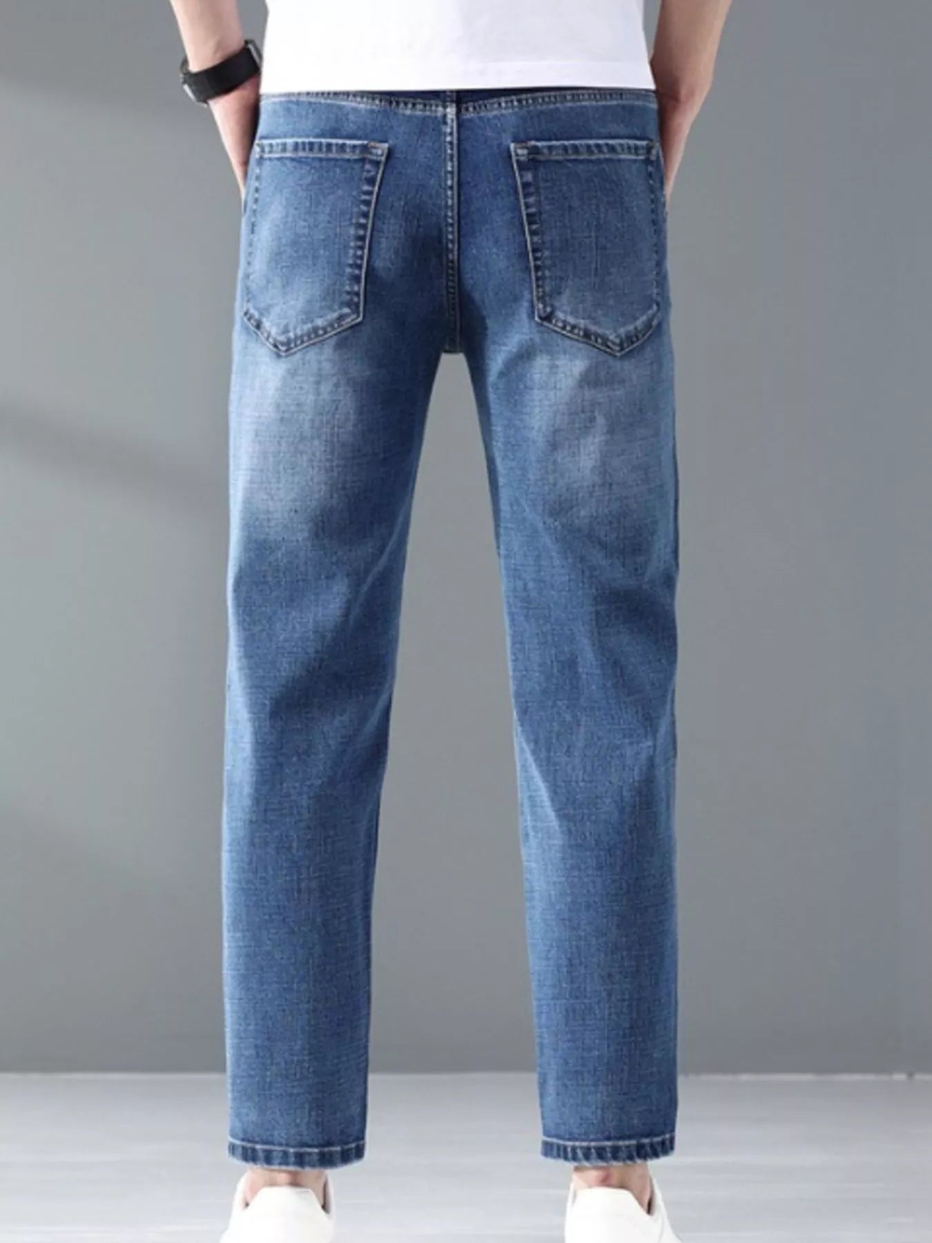 Men's Wash Straight Leg Jeans - cas7m