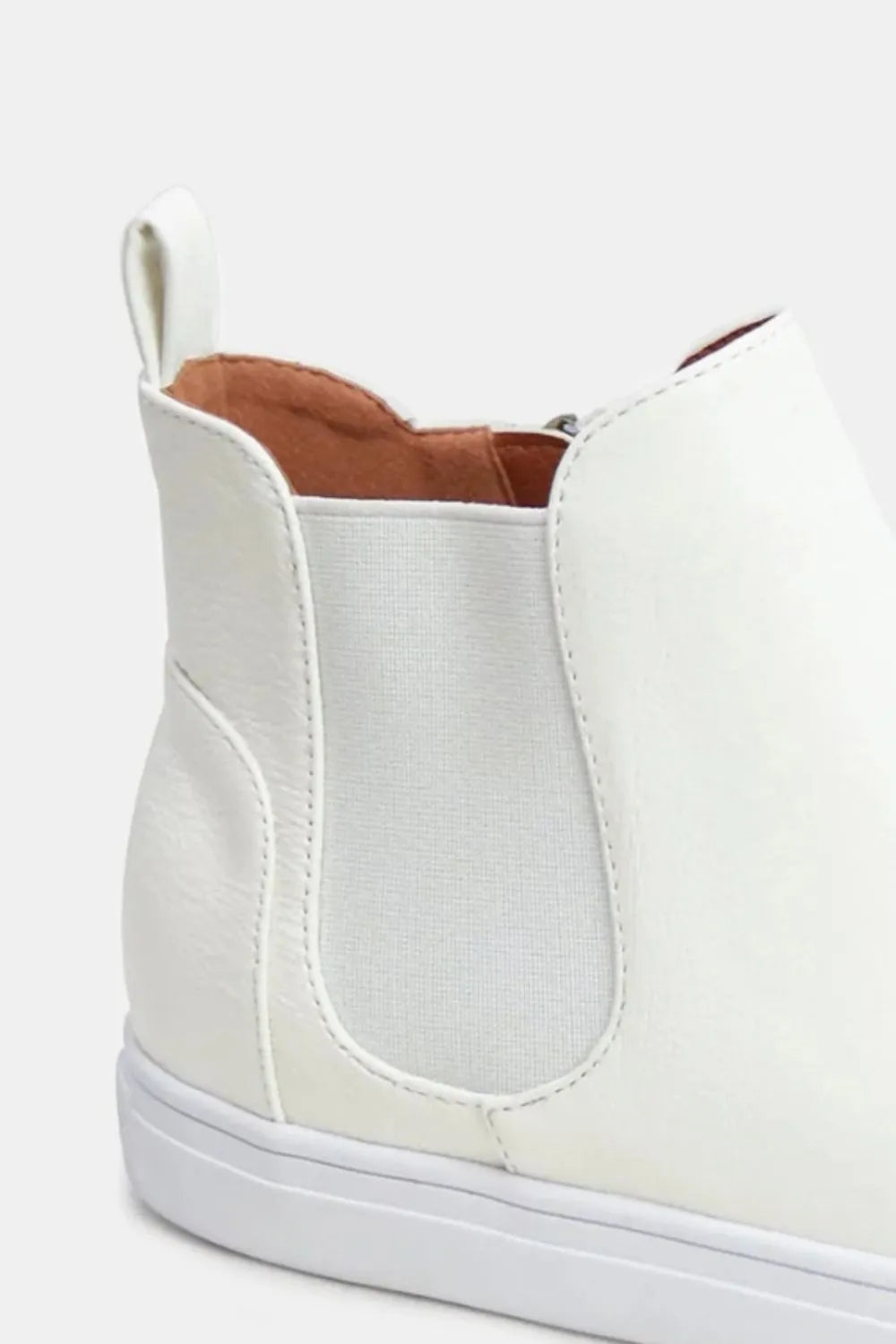 Beast Fashion Faux Suede Elastic Side Panel Sneakers - cas7m