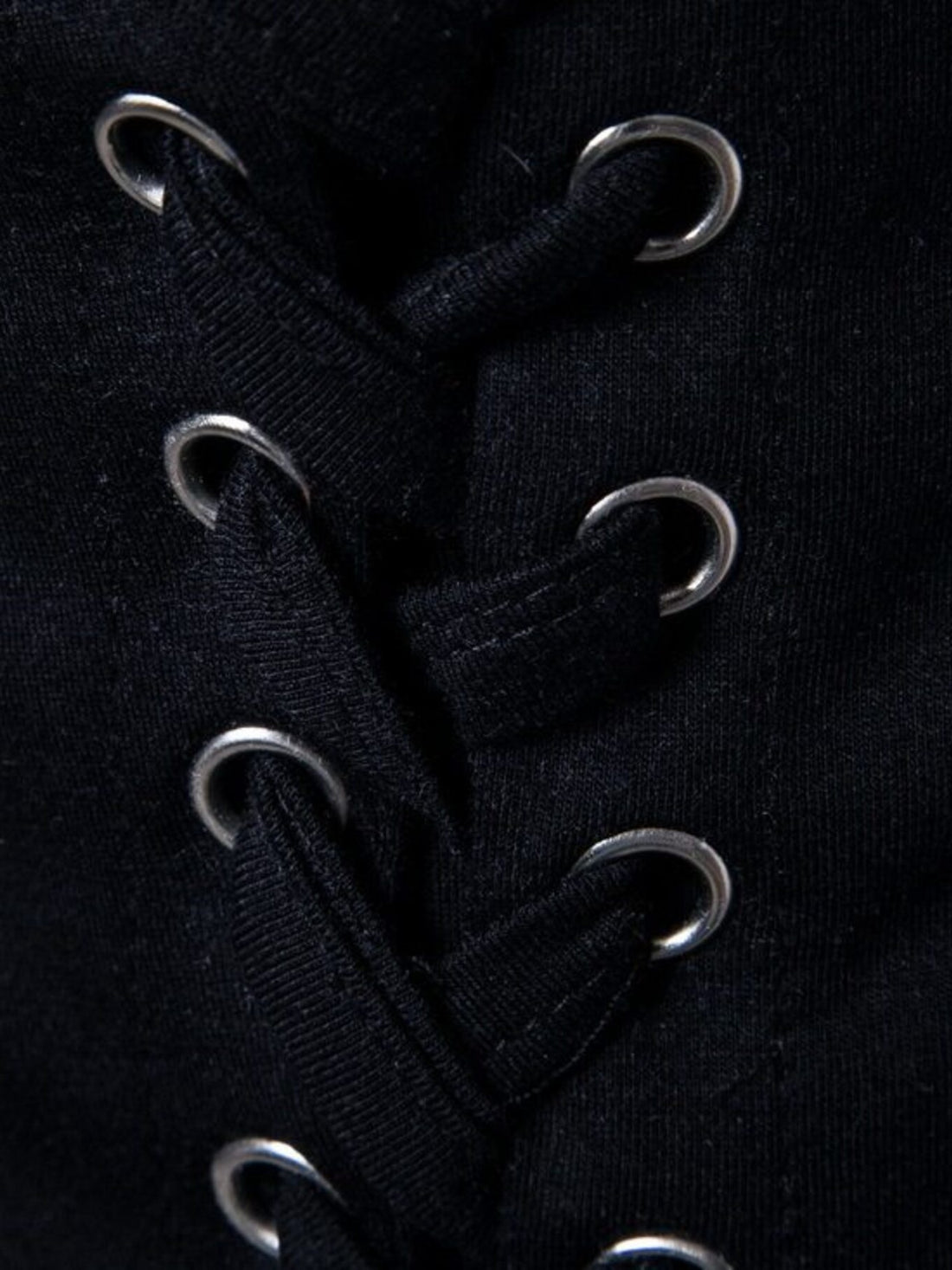 Men's Lace-Up Asymmetric Hem T-Shirt - cas7m