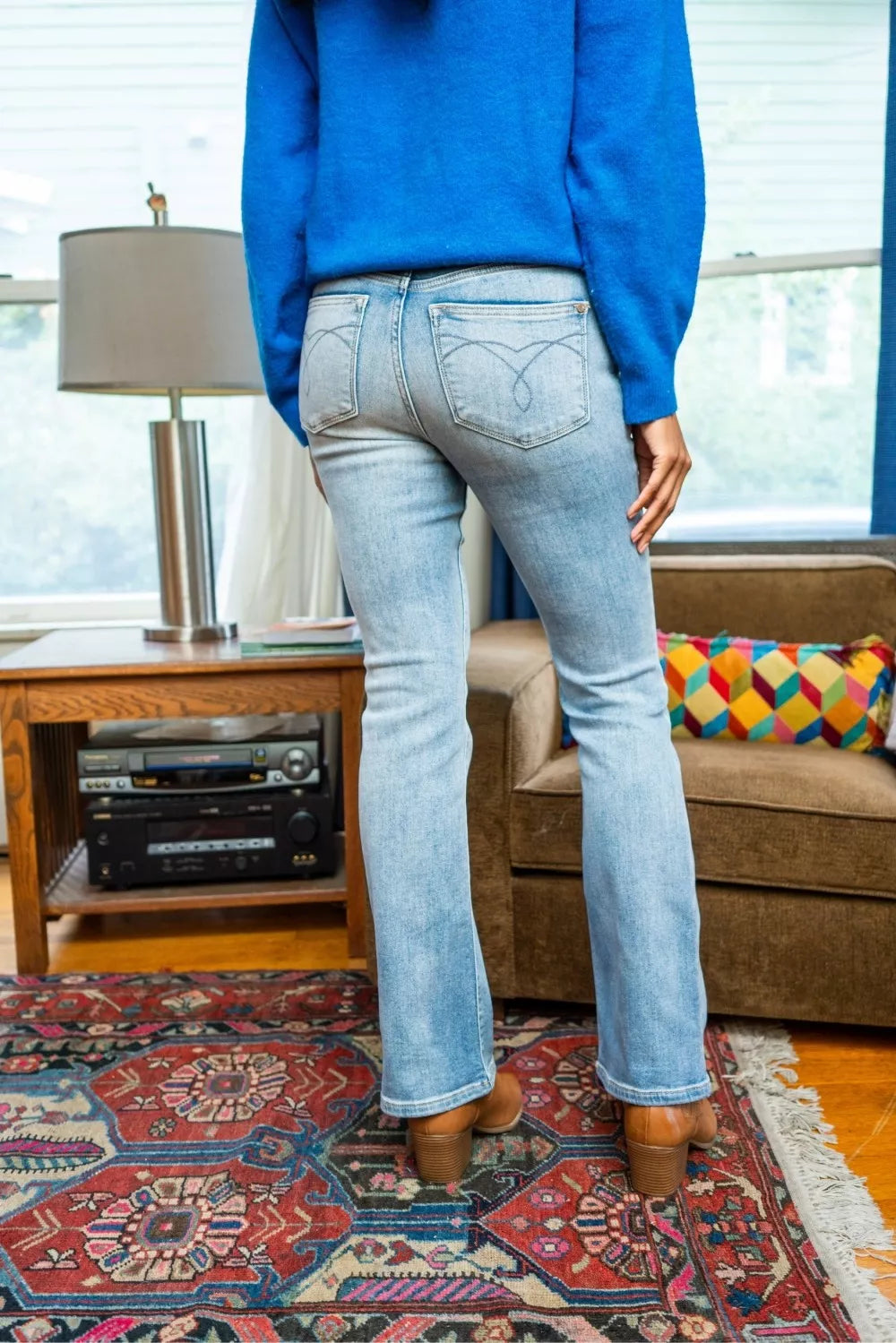 Judy Blue Mid Rise Thermal Bootcut Jeans - cas7m