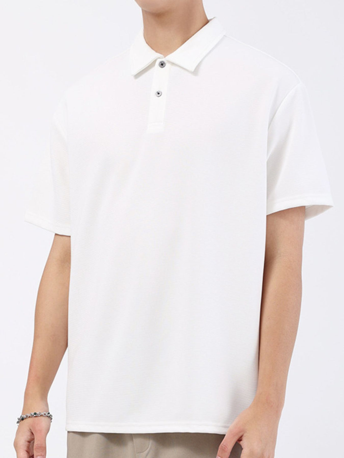 Men's Plus Size Textured Breathable Performance Polo - cas7m