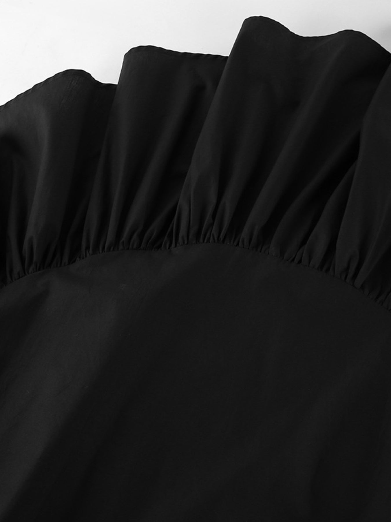 Asymmetrical Ruffle Hem Midi Skirt - cas7m