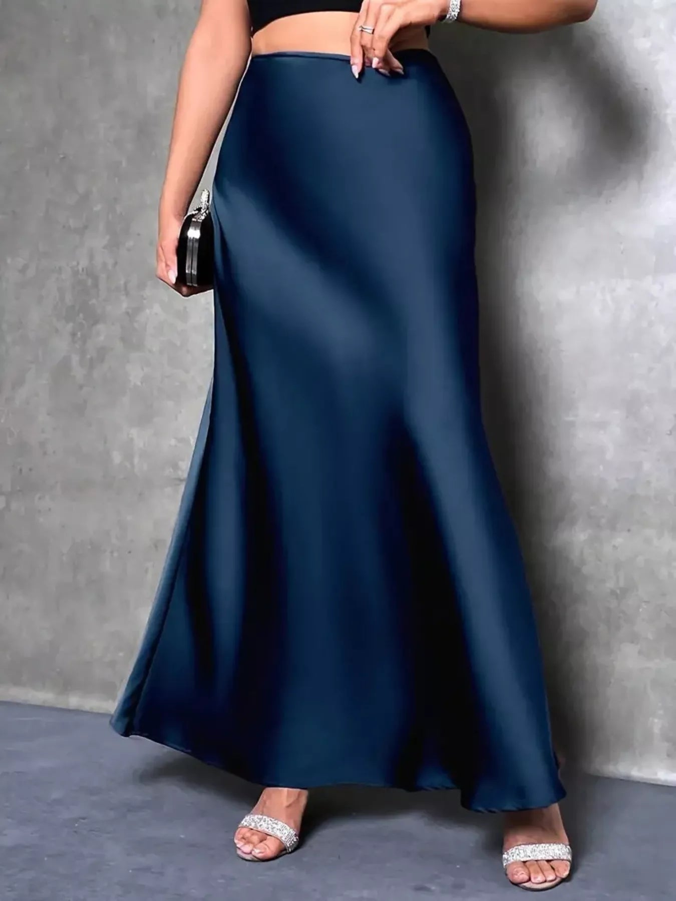Satin Maxi Skirt - cas7m