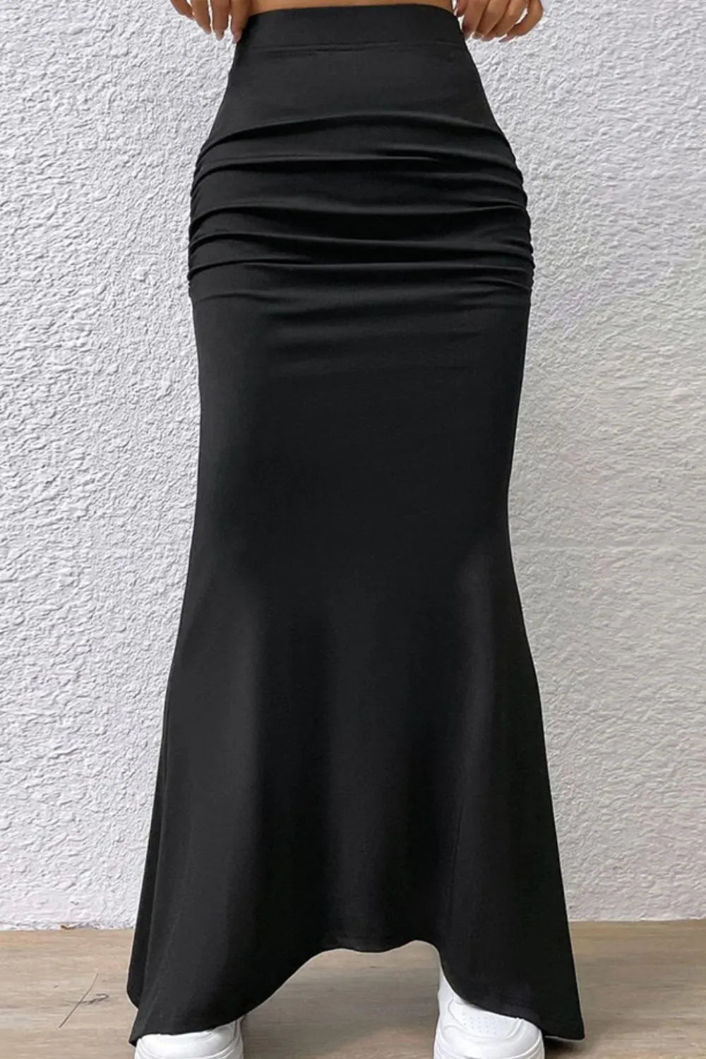Ruched Maxi Trumpet Skirt - cas7m
