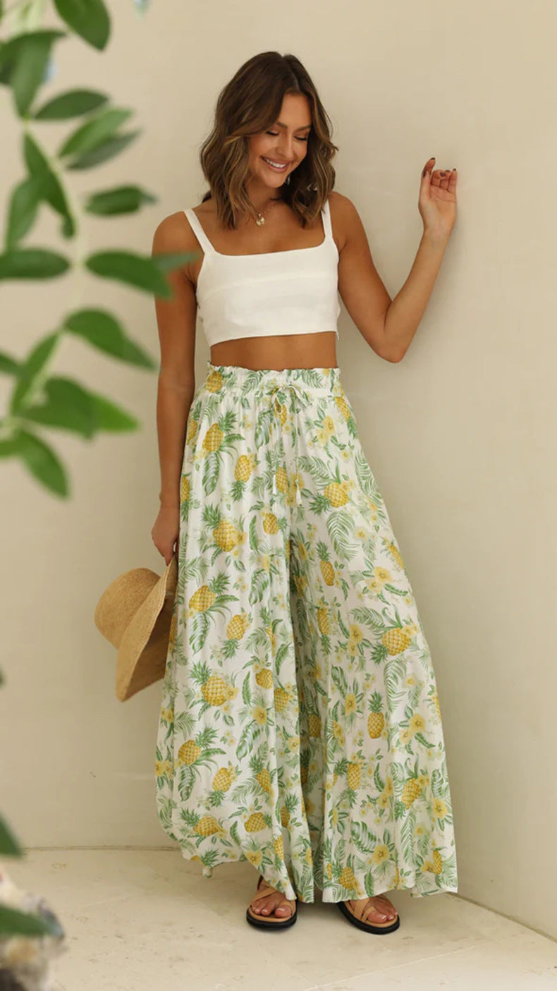 Womens Pants Wide Leg Loose Comfy Lounge Sweatpants With Pockets - cas7m