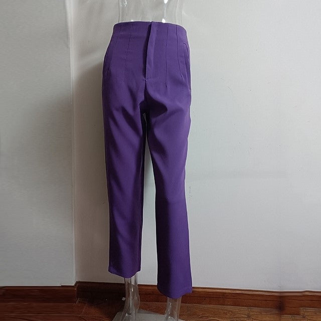 Women's Casual Fashion Straight Leg Pants - cas7m