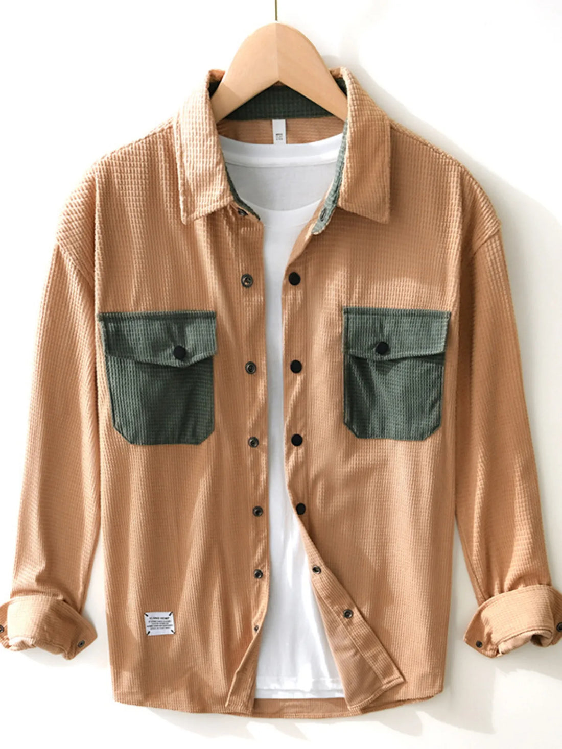 Men's Button Up Long Sleeve Shirt - cas7m