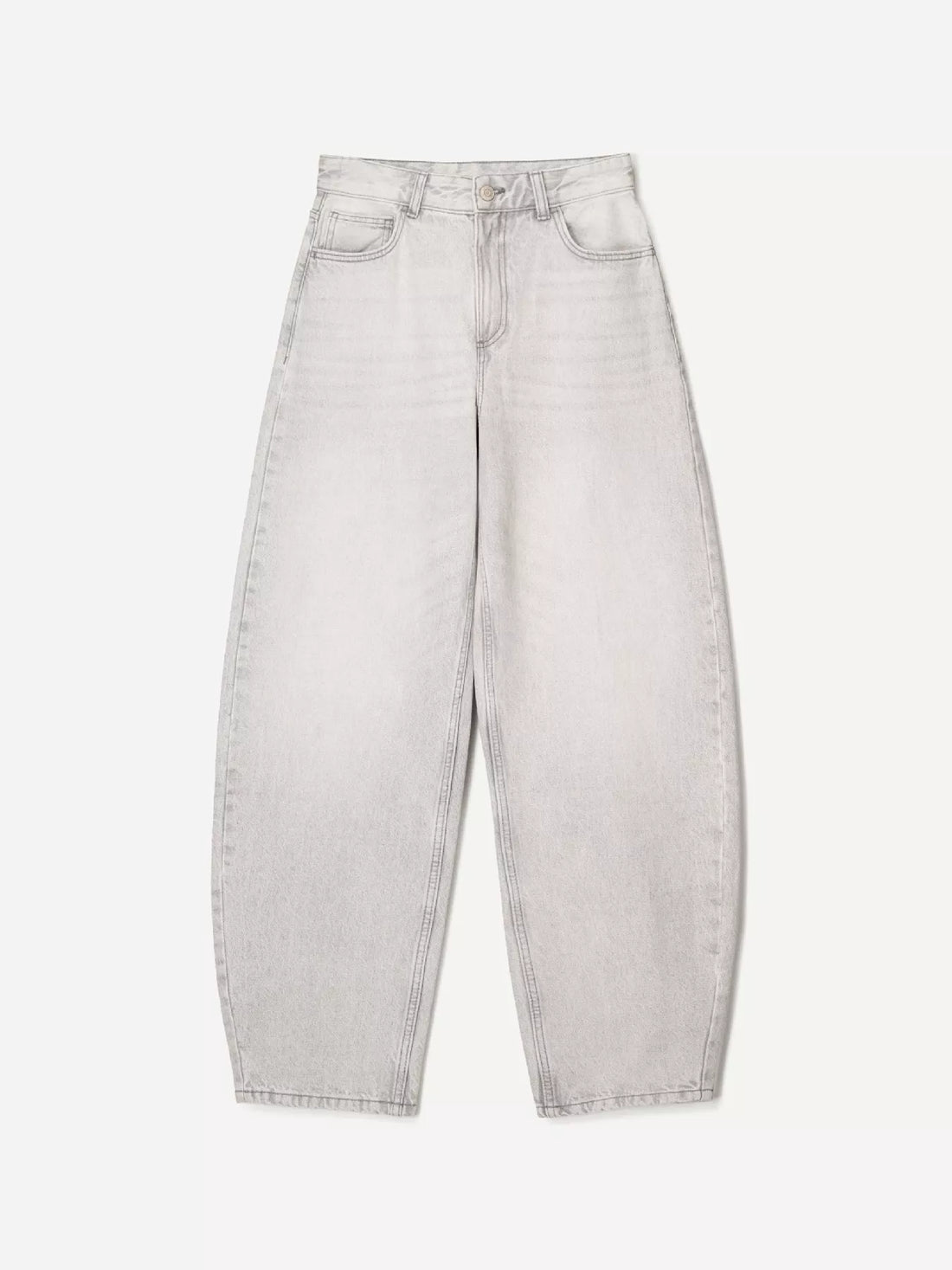 Wide Leg Washed Jeans - cas7m