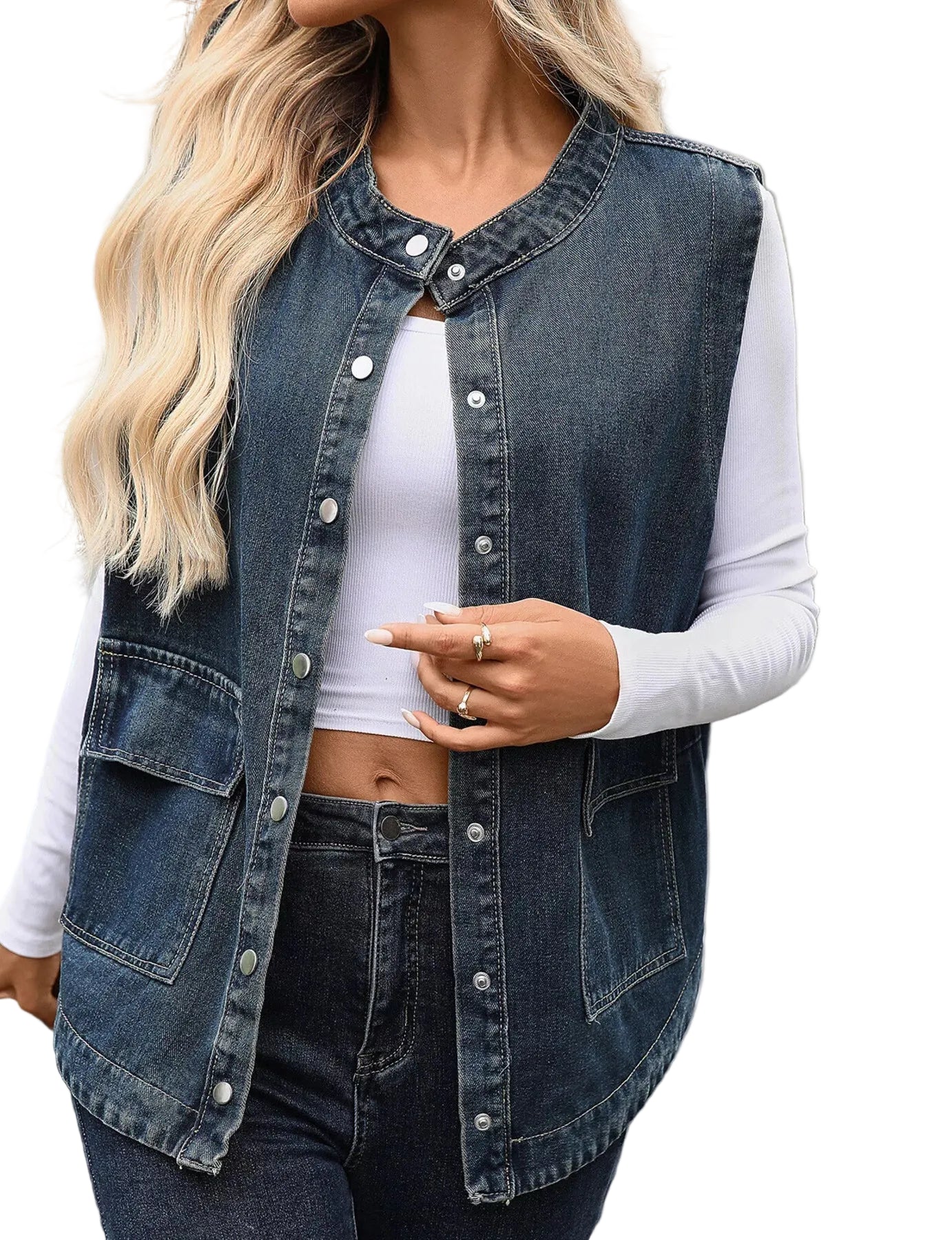 Rayon Buttoned Pocketed Top – Comfortable & Stylish - cas7m