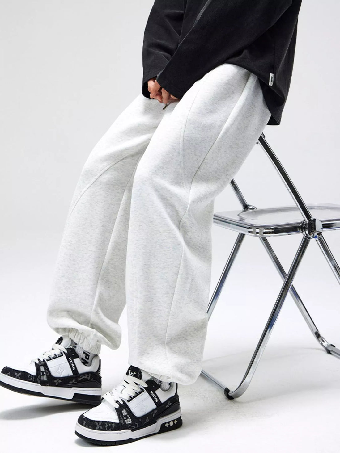 Men's Plus Size Loose Fit Drawstring Sweatpants - cas7m