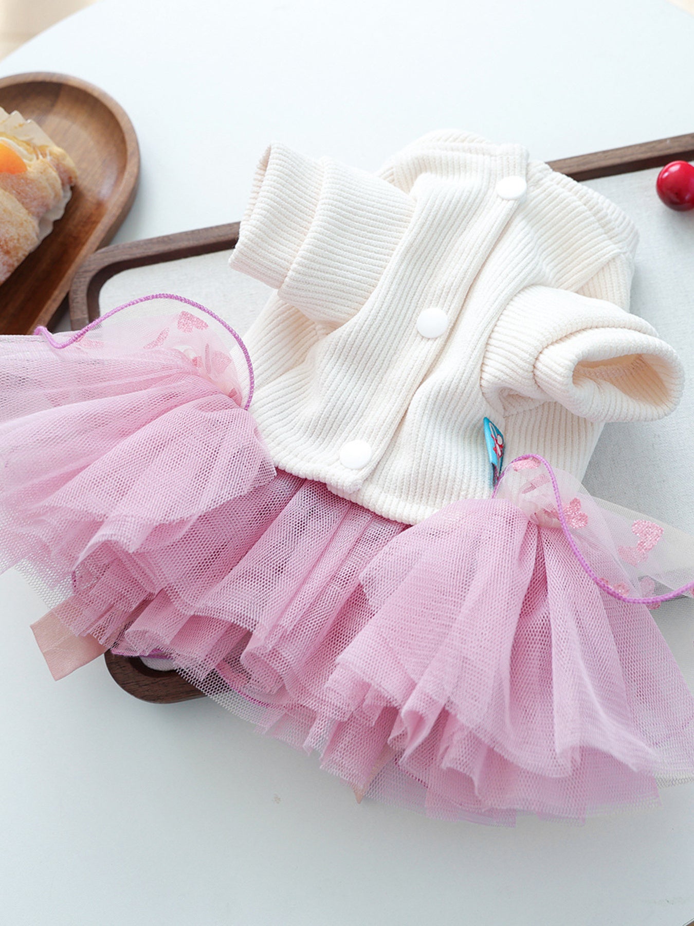 Pearl-Embellished Pet Dress - cas7m