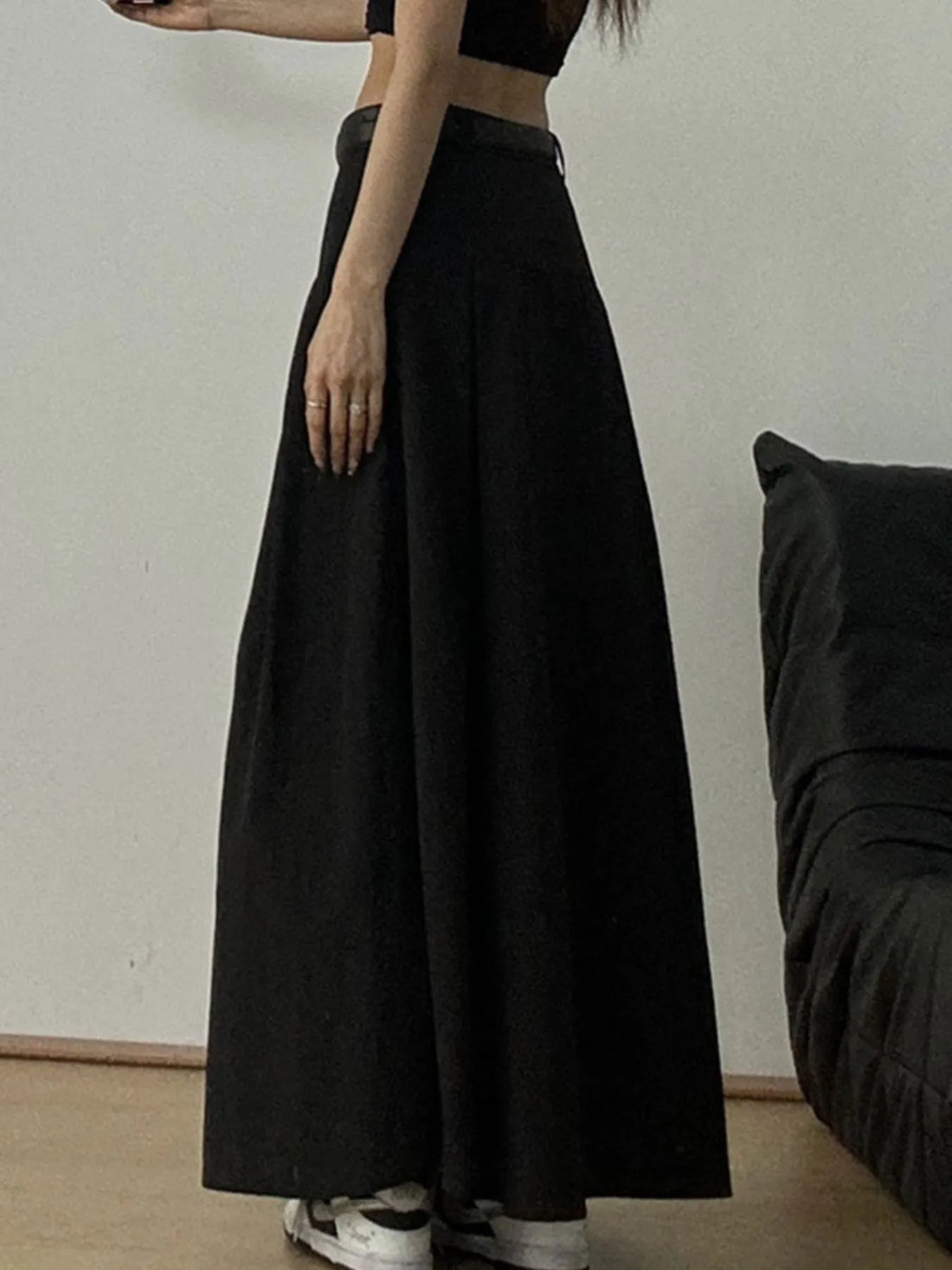 High Waist A-Line Maxi Skirt - cas7m
