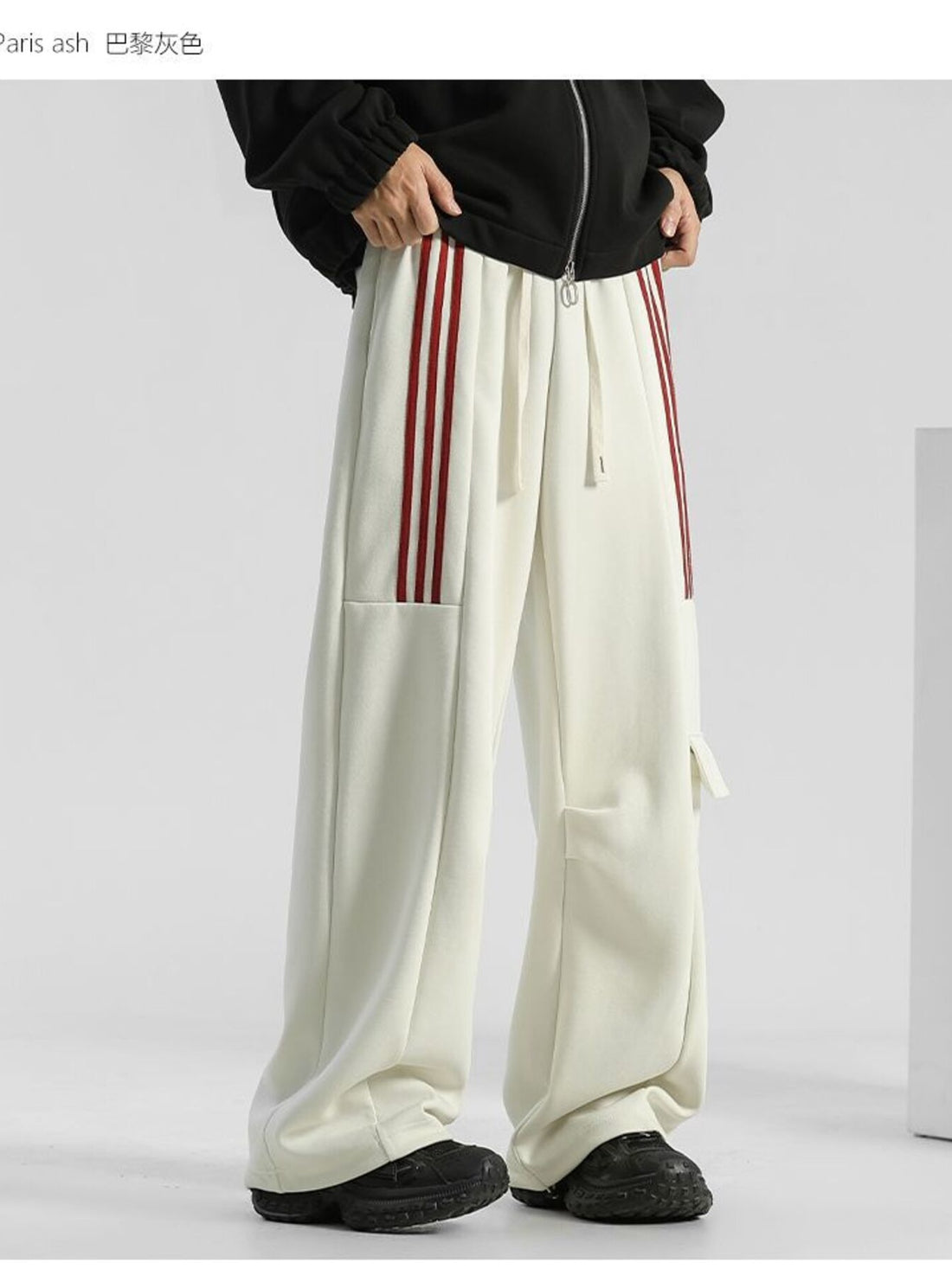 Men's Plus Size Striped Loose-Fit Casual Pants - cas7m