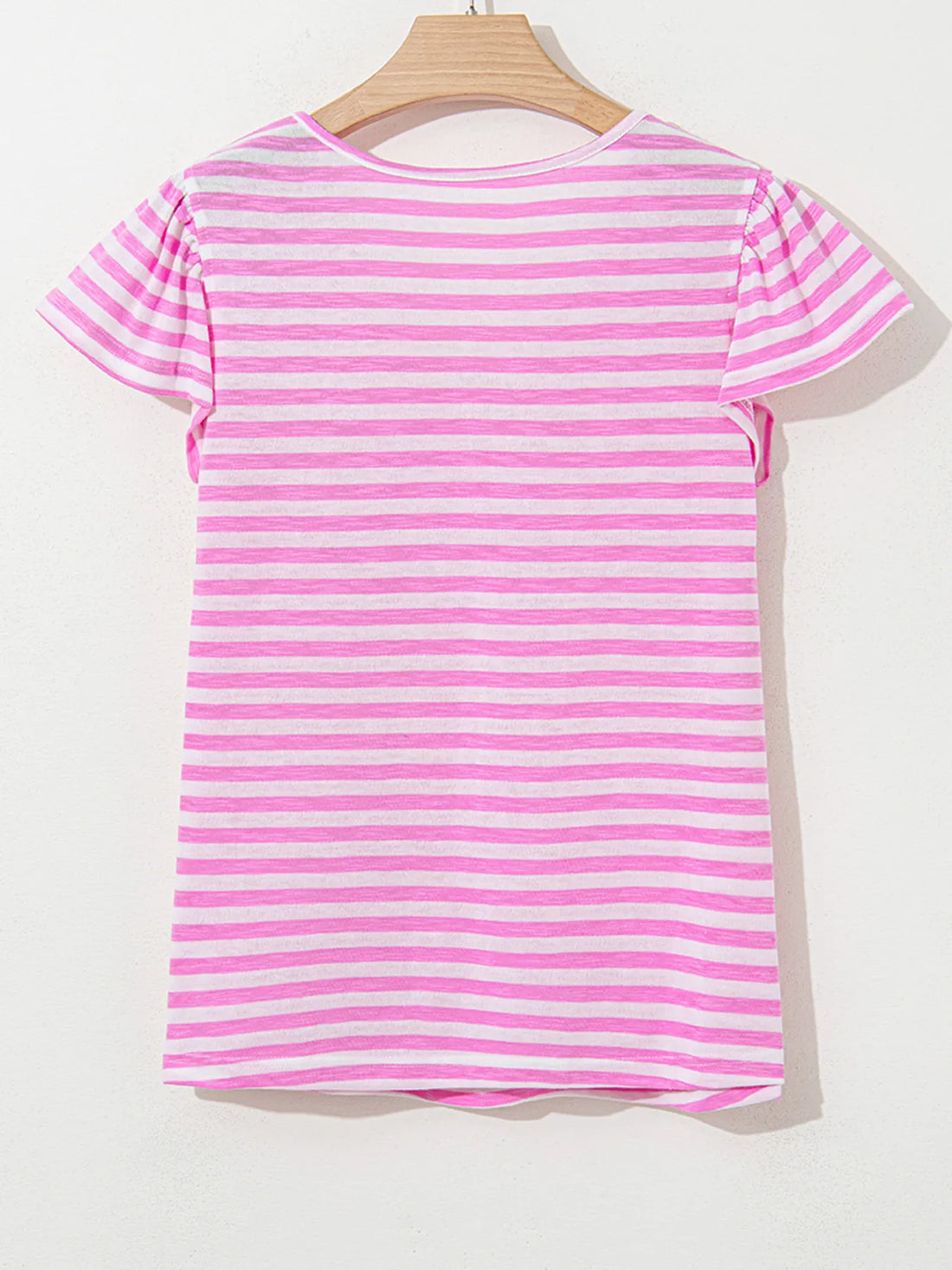 Striped V-Neck T-Shirt - cas7m