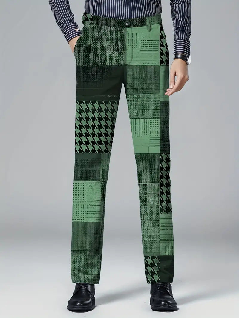 Mens Casual Slim-fit Straight-leg Dress Pants - cas7m