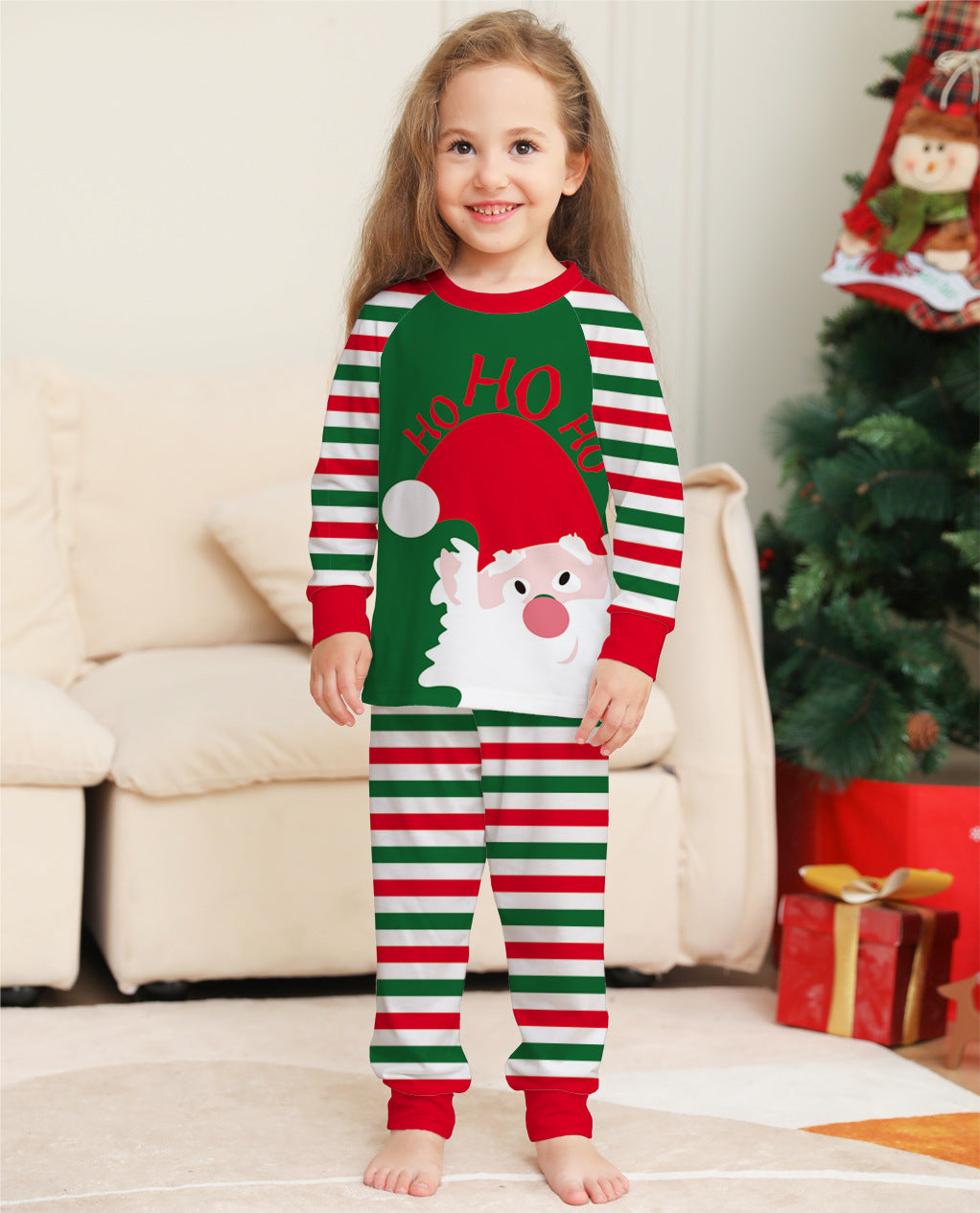 Charming Plaid Parent-Child Cotton Pajama Set - cas7m