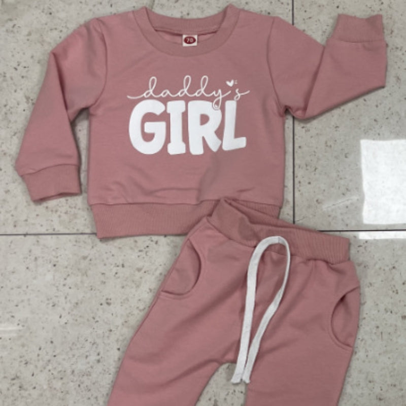 Daddy's Letter Print Long-sleeve Suit - cas7m