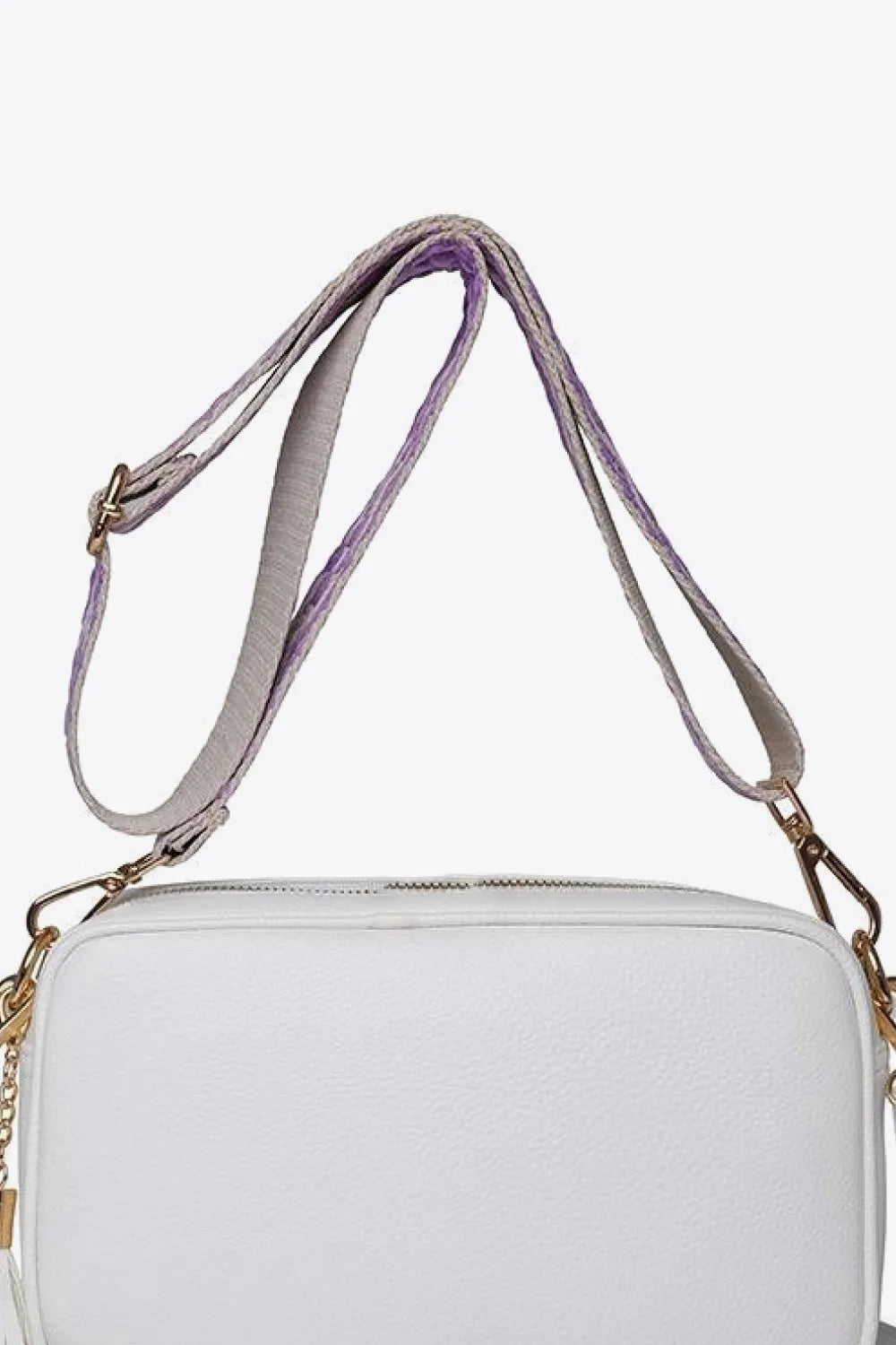 PU Leather Tassel Crossbody Bag - cas7m