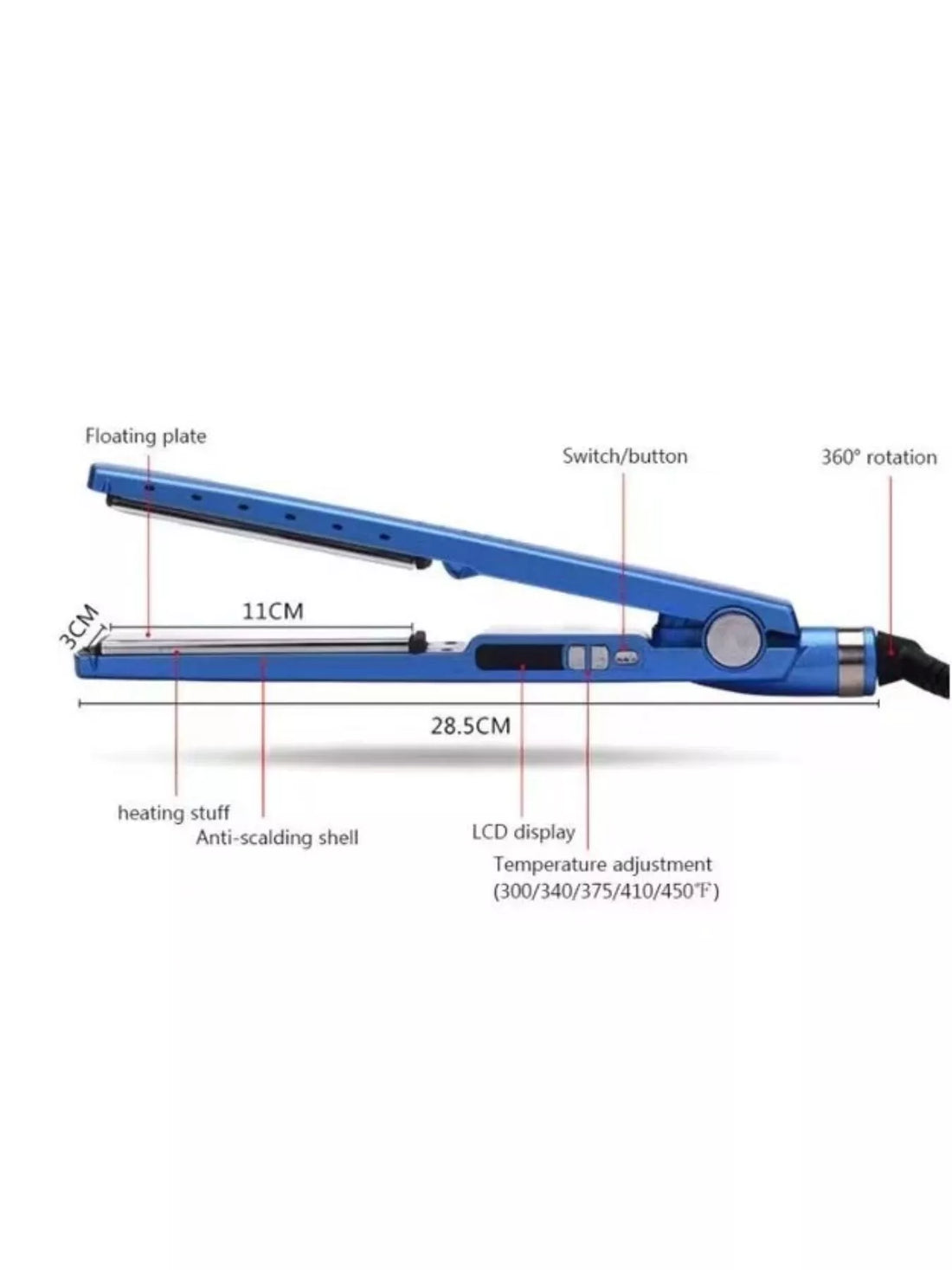 Rapid Heat Salon Curling Iron - Versatile Hair Styling Tool - cas7m