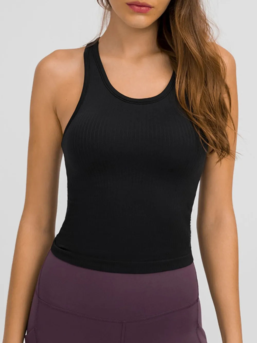 Millennia Round Neck Racerback Active Tank - cas7m