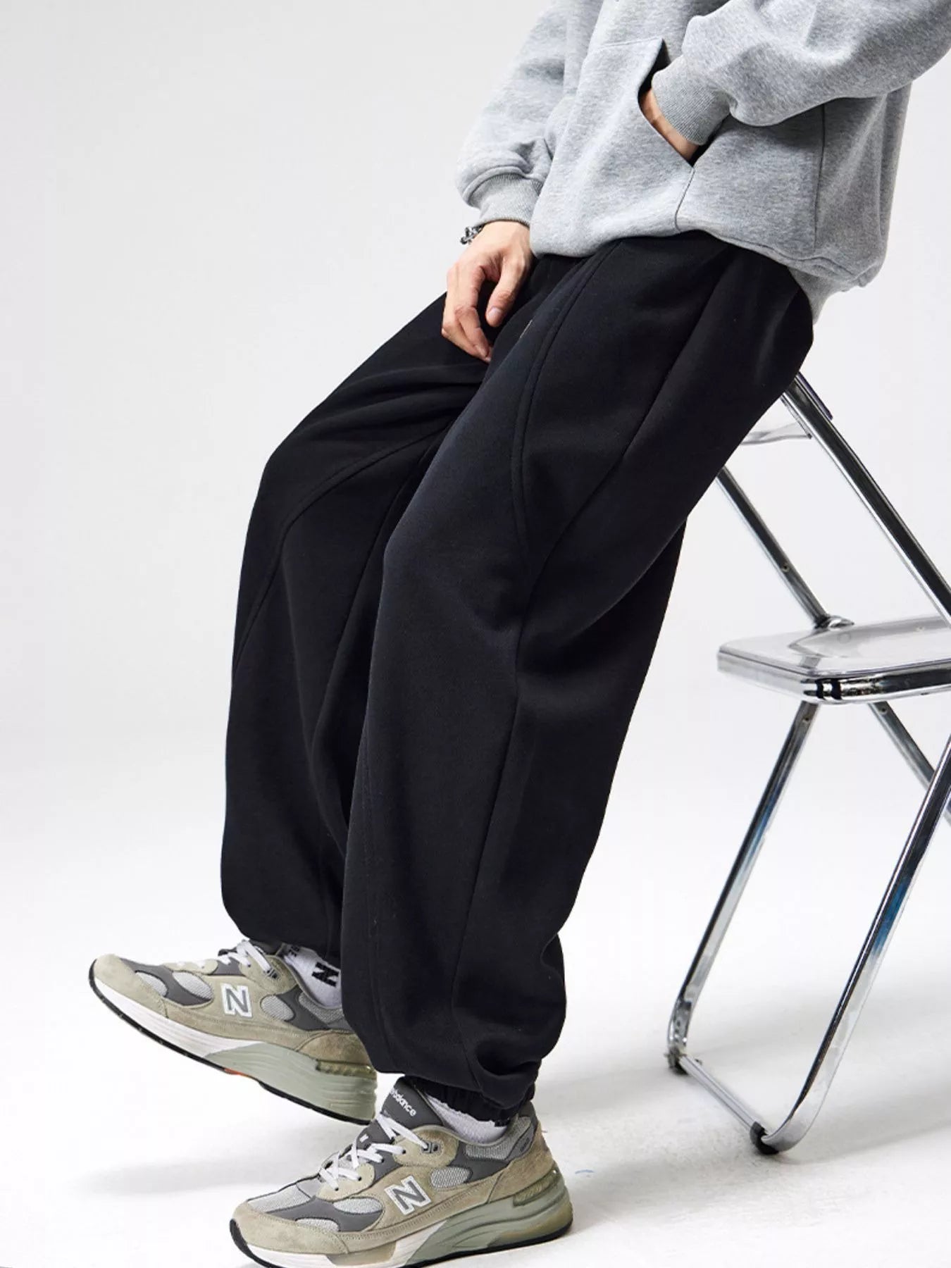 Men's Plus Size Loose Fit Drawstring Sweatpants - cas7m