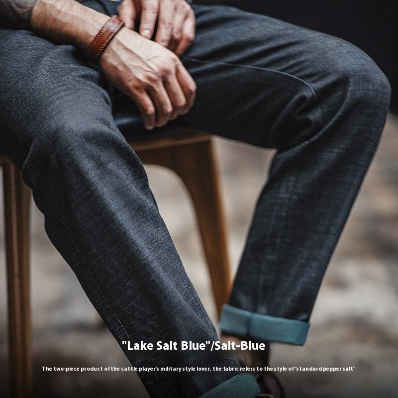 Workwear Retro Jeans Straight Men - cas7m