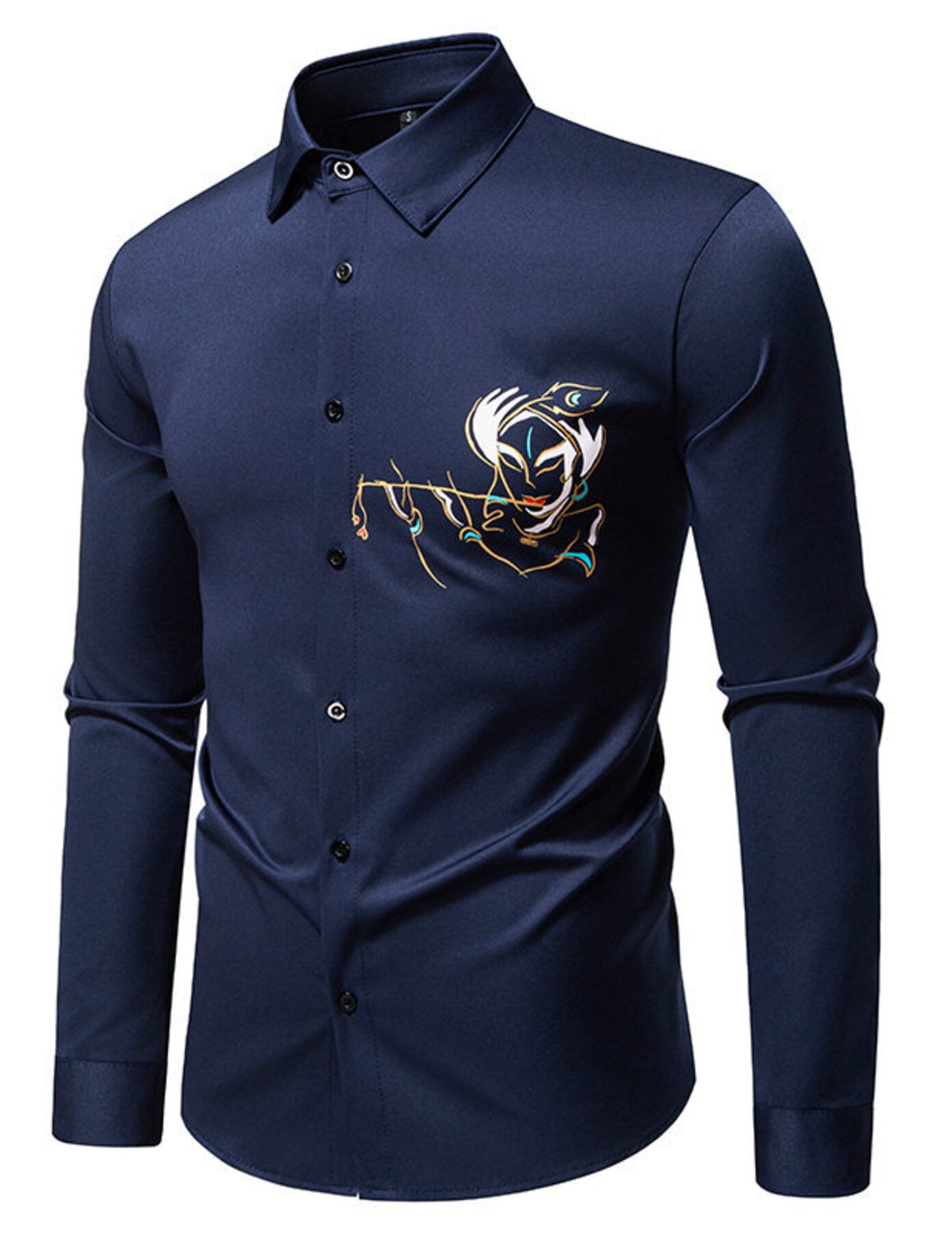 Men's Button Up Long Sleeve Shirt - cas7m