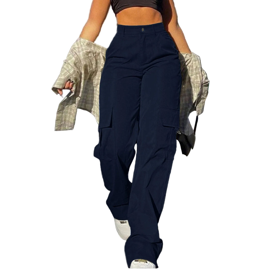 Multi-Pocket Workwear Straight-leg Trousers - cas7m