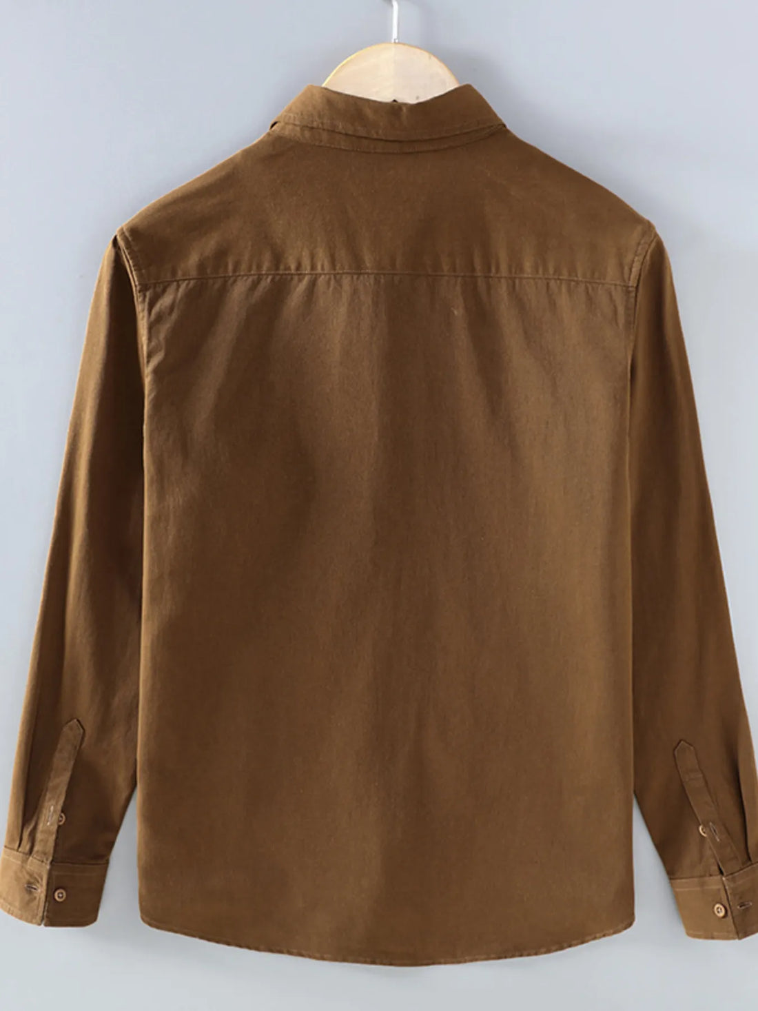 Men's Plus Size Button Up Long Sleeve Shirt - cas7m