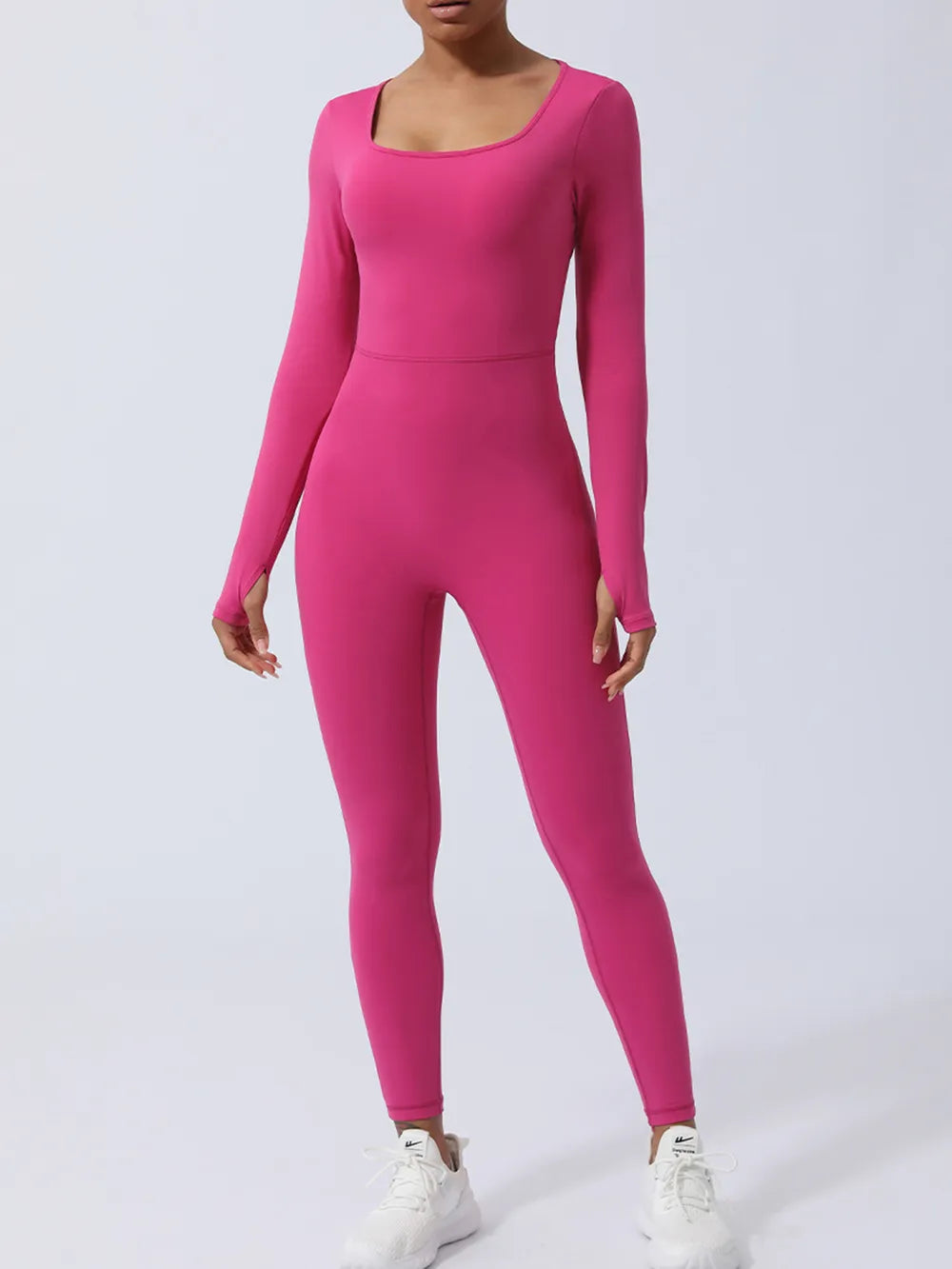 Twisted Backless Long Sleeve Jumpsuit - cas7m