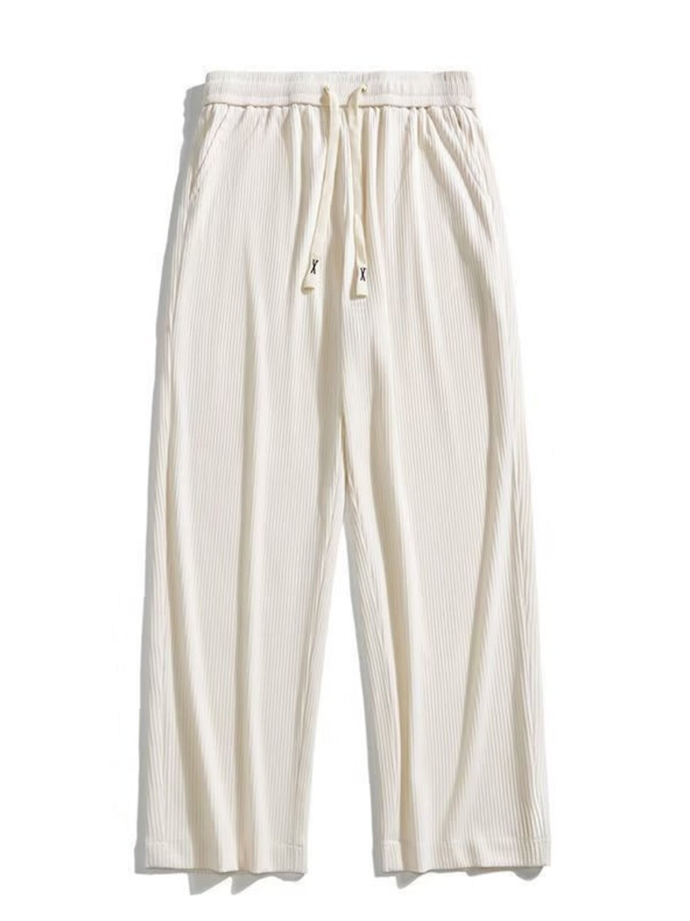 Men's Plus Size Casual Drawstring Wide Leg Pants - cas7m