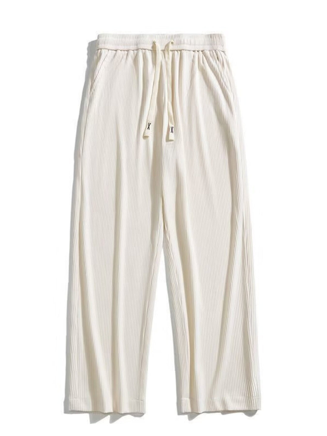 Men's Plus Size Casual Drawstring Wide Leg Pants - cas7m