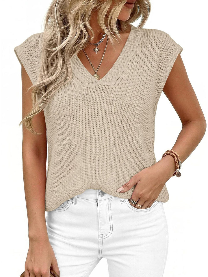 V-Neck Sweater Vest - cas7m