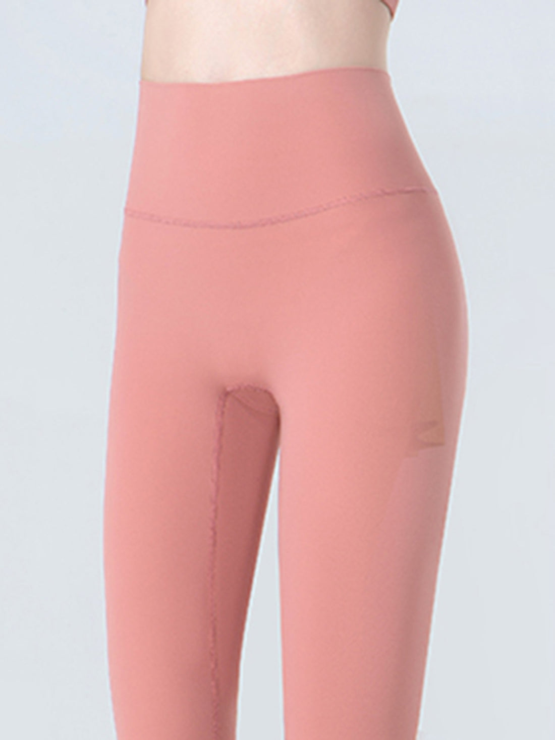 Wide Waistband Cropped Sports Leggings - cas7m