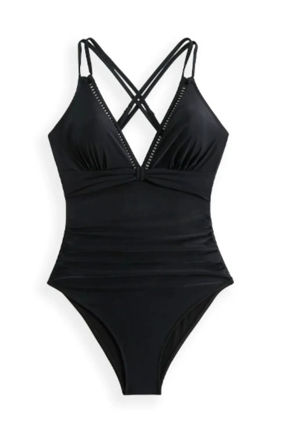 Double Spaghetti Strap One-Piece Swimwear - cas7m