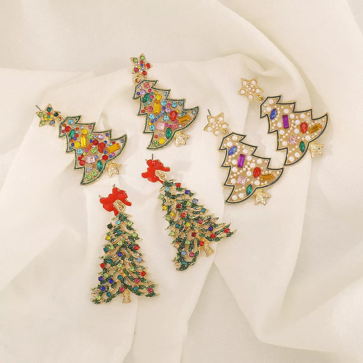 Christmas Tree Dangle Earrings - cas7m