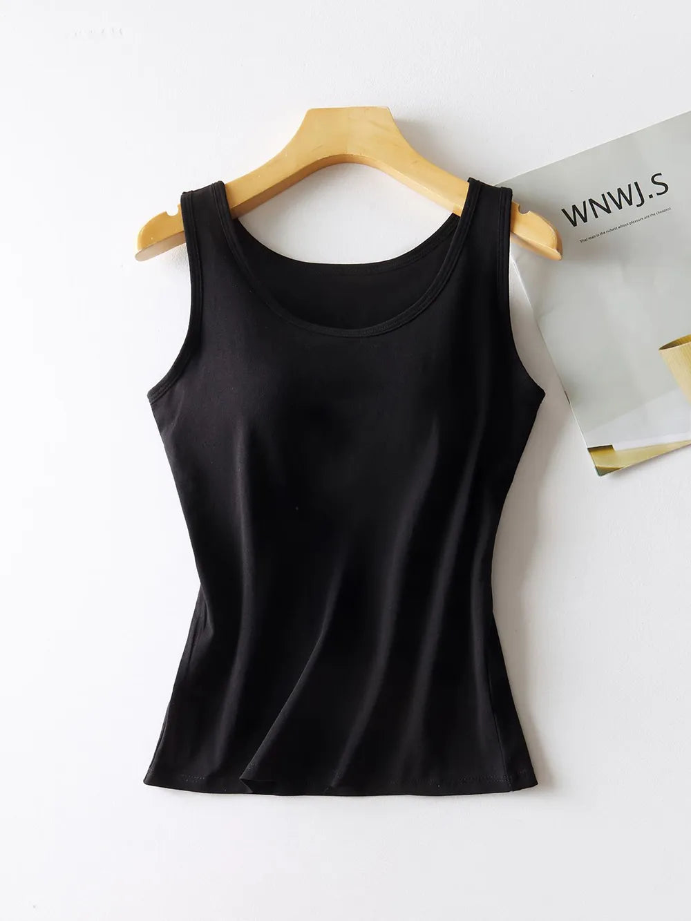 Round Neck Tank with Bra - cas7m