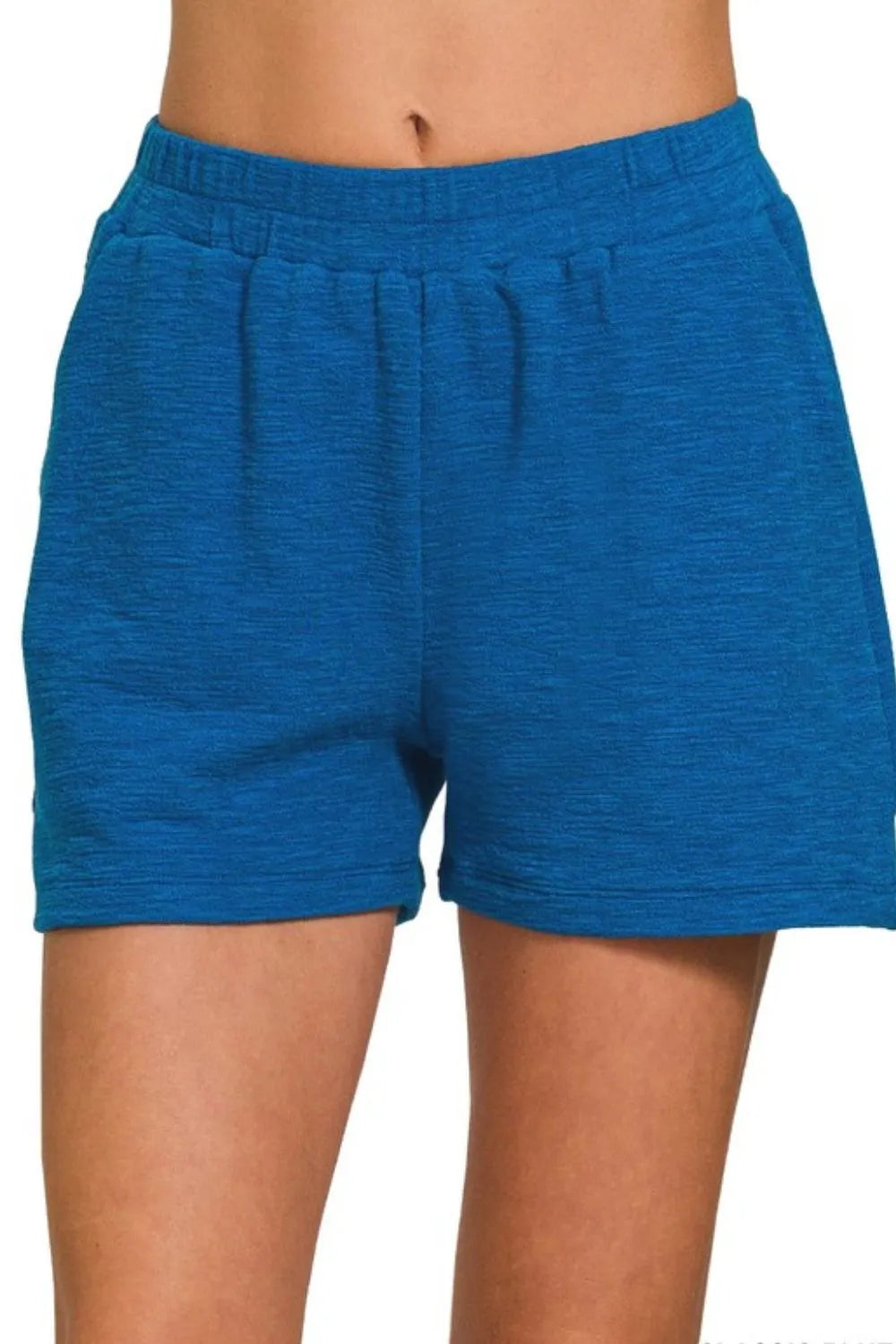 Zenana Cotton Slub Shorts - cas7m