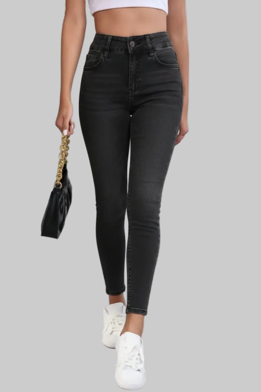 High-Waisted Skinny Jeans - cas7m