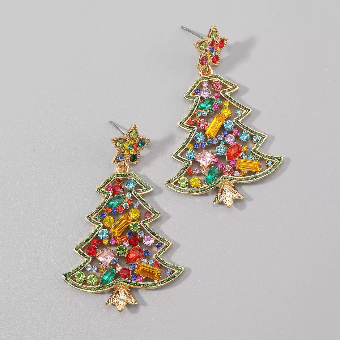 Christmas Tree Dangle Earrings - cas7m